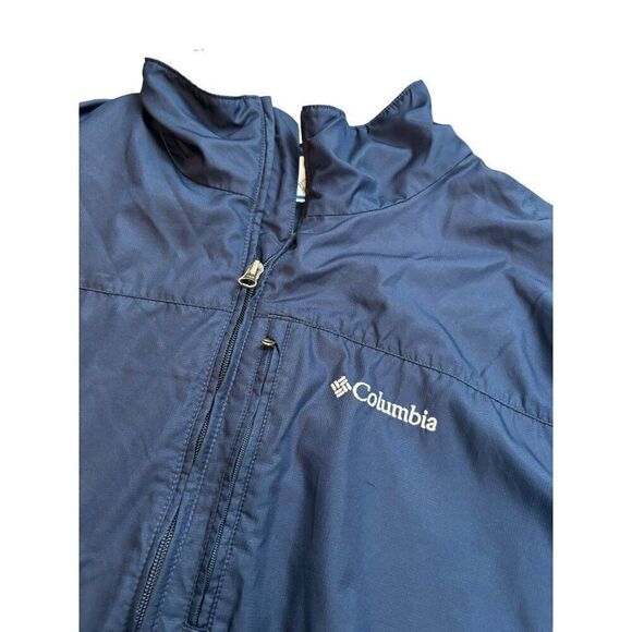 Columbia Men's Omni-Shield Windbreaker Jacket Navy Blue Size L - Picture 2 of 10